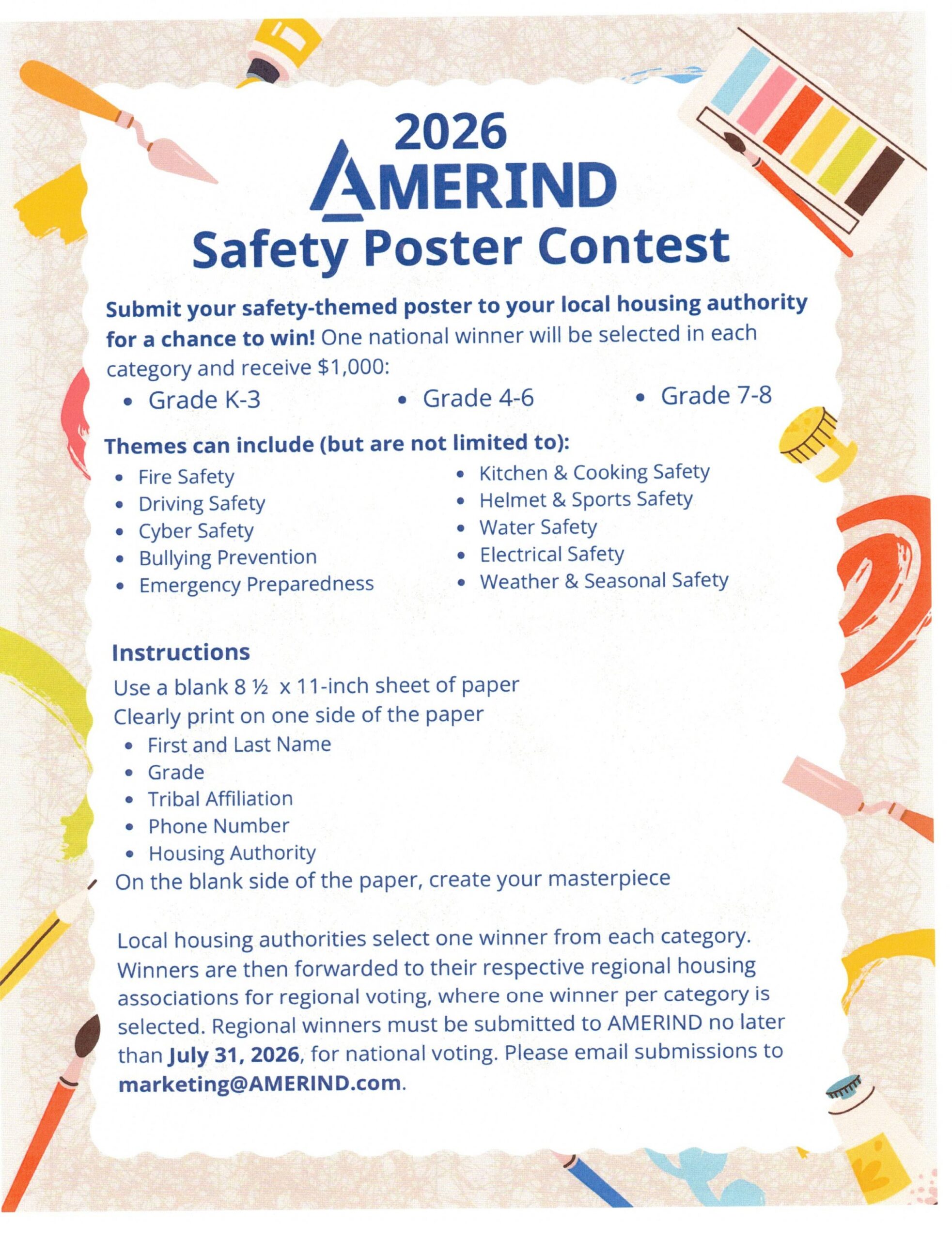 2026 Amerind Safety Poster Contest